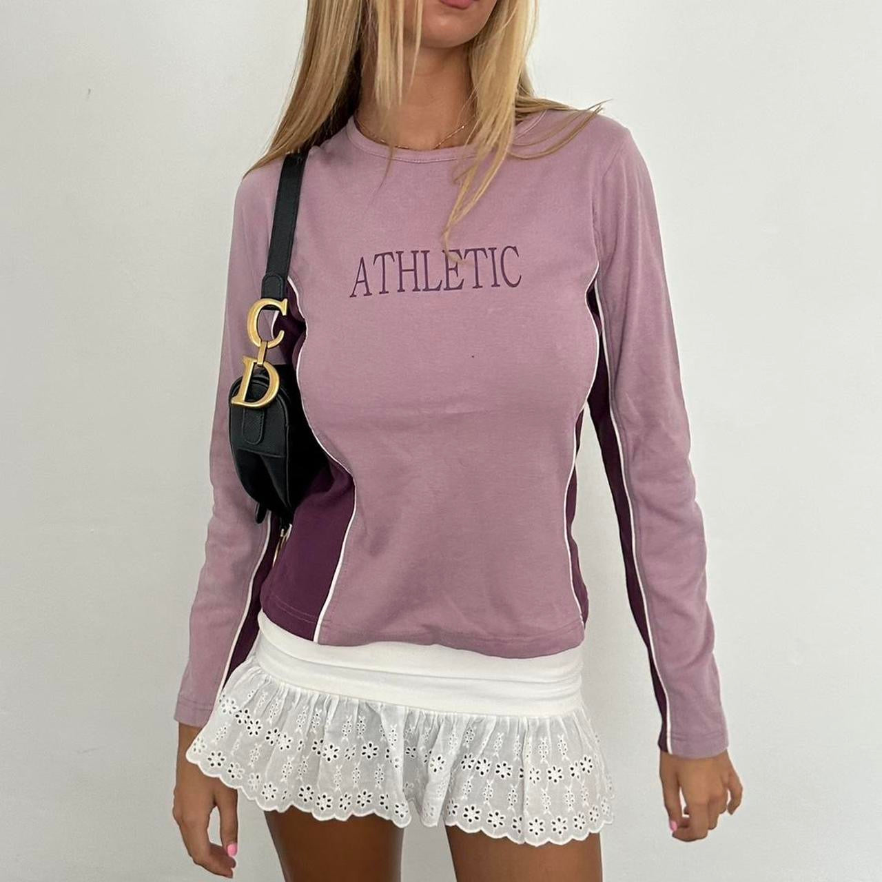 Vintage varsity athletic long sleeve top