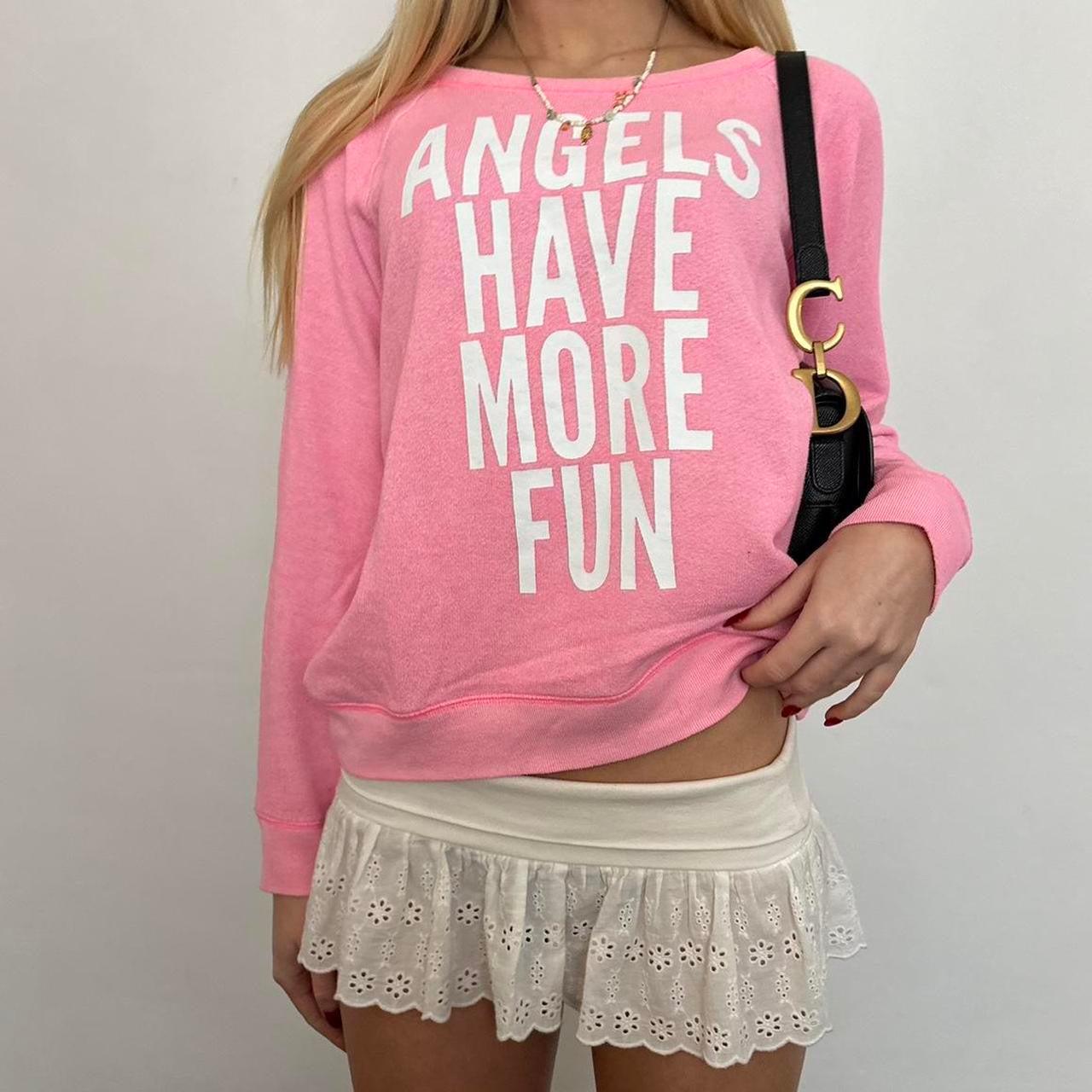 Vintage 2000’s Victoria’s Secret ‘Angels have more fun’ off the shoulder sweatshirt