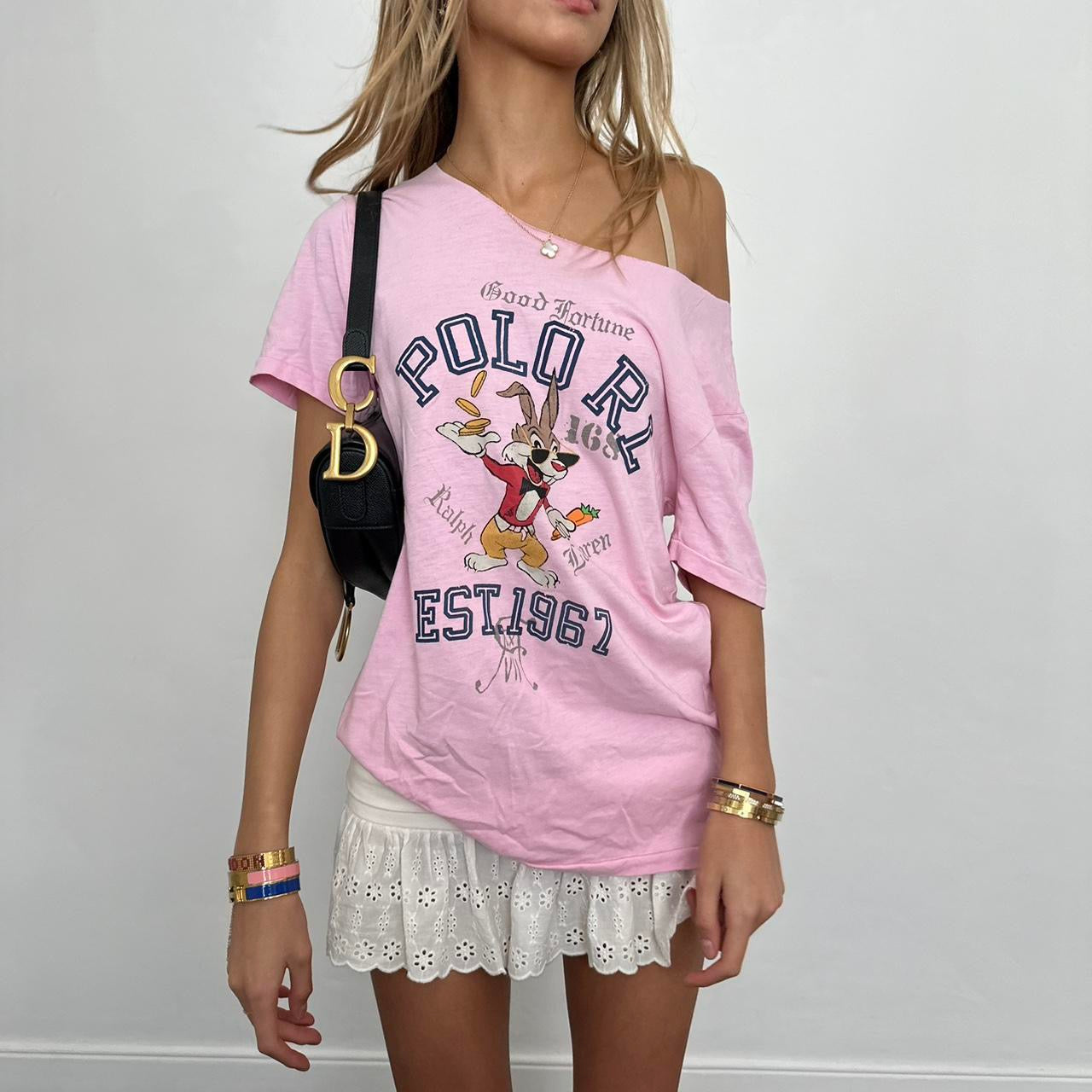 Vintage Ralph Lauren pink cartoon tee