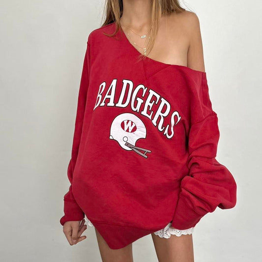 Vintage sporty red sweatshirt