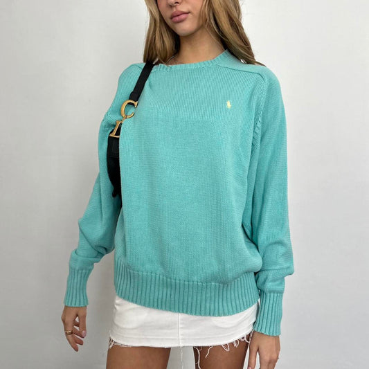 Vintage Ralph Lauren turquoise blue sweater