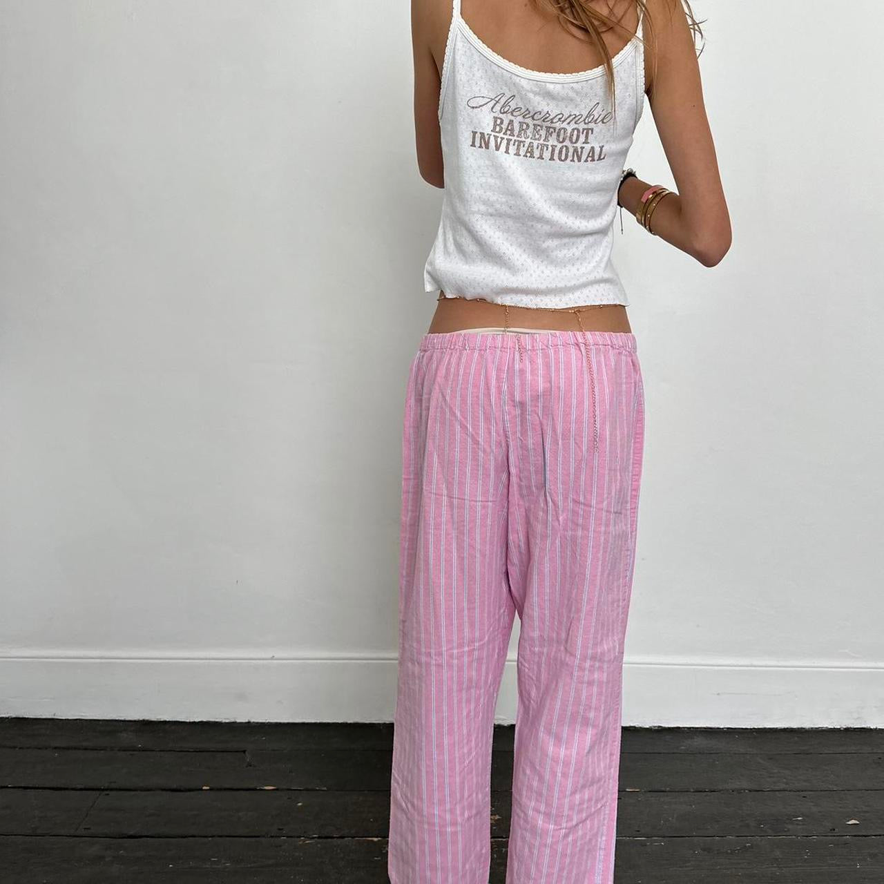 Vintage 90s Ralph Lauren pink striped pants