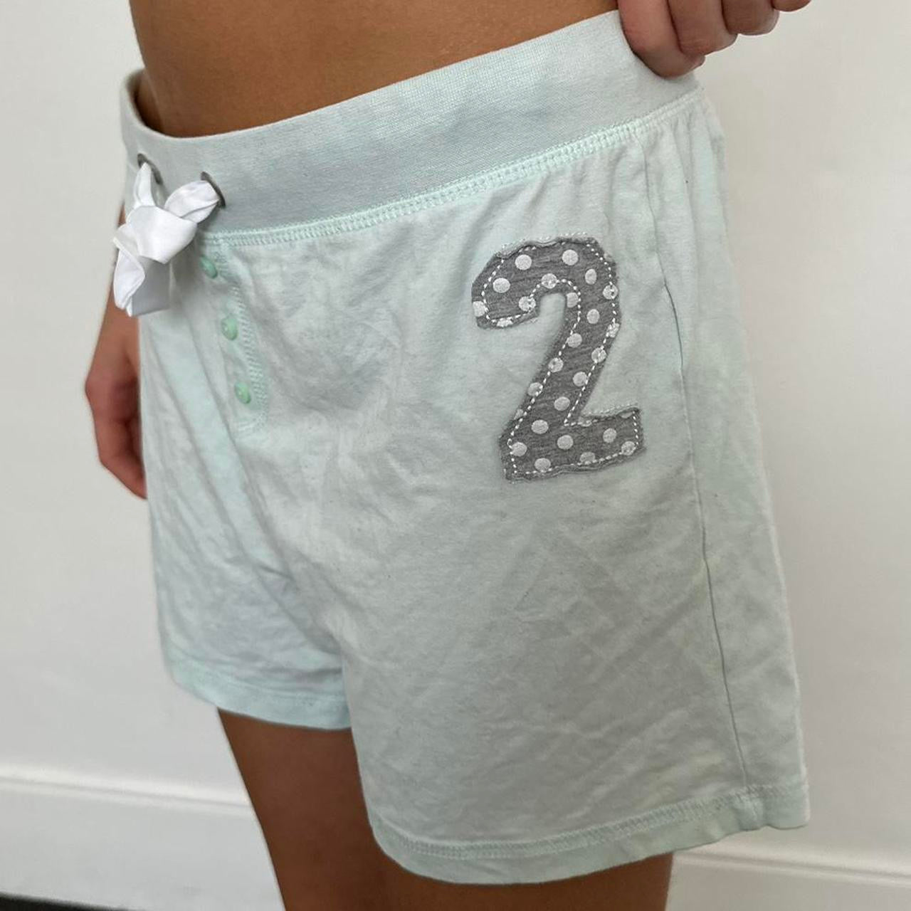 Vintage polka dot number graphic 2 shorts