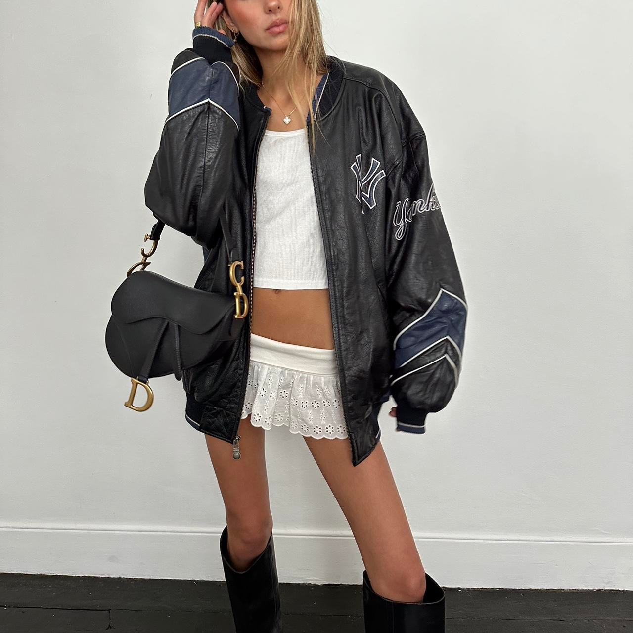 Vintage 90’s Yankees leather jacket