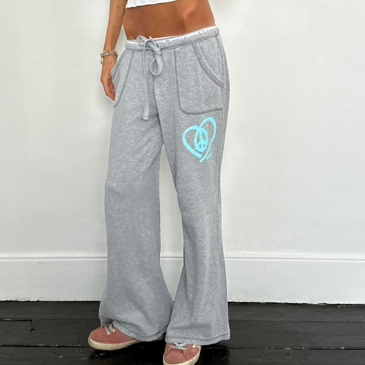 Vintage 2000’s Victorias Secret grey waffle sweatpants