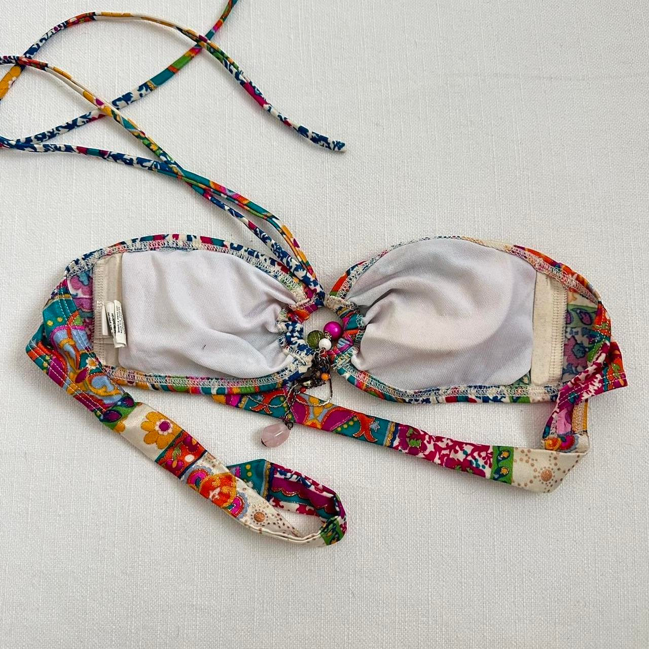 Vintage 90’s floral charm bikini top