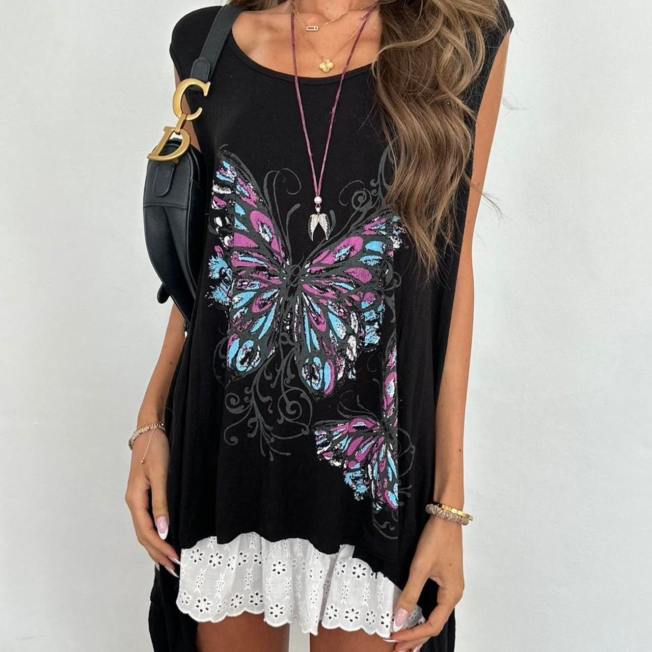 Vintage 2000s butterfly cami top