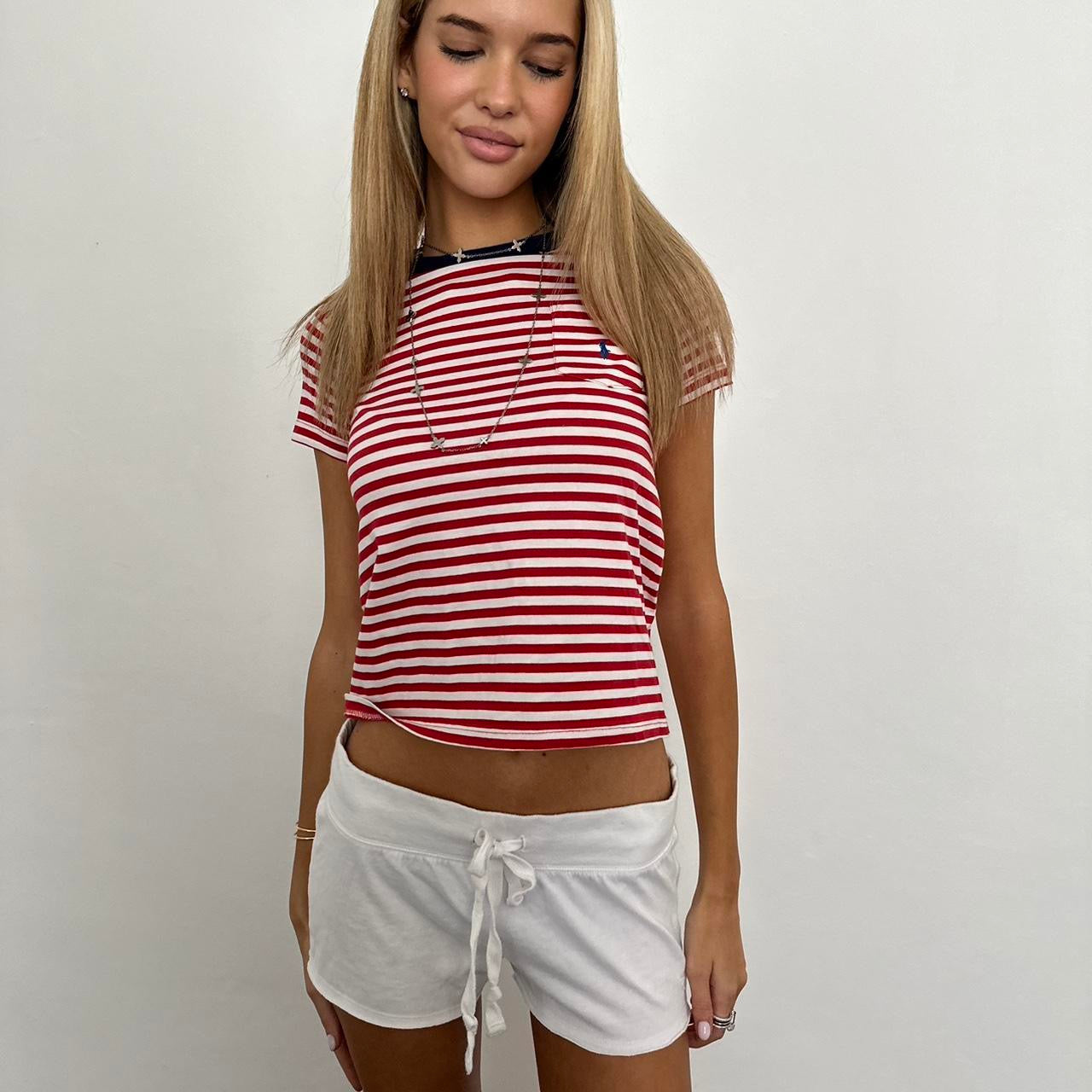 Vintage red striped Ralph Lauren baby tee