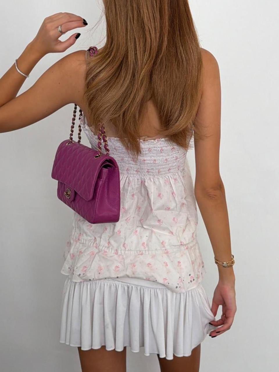 Vintage Juicy Couture white floral top