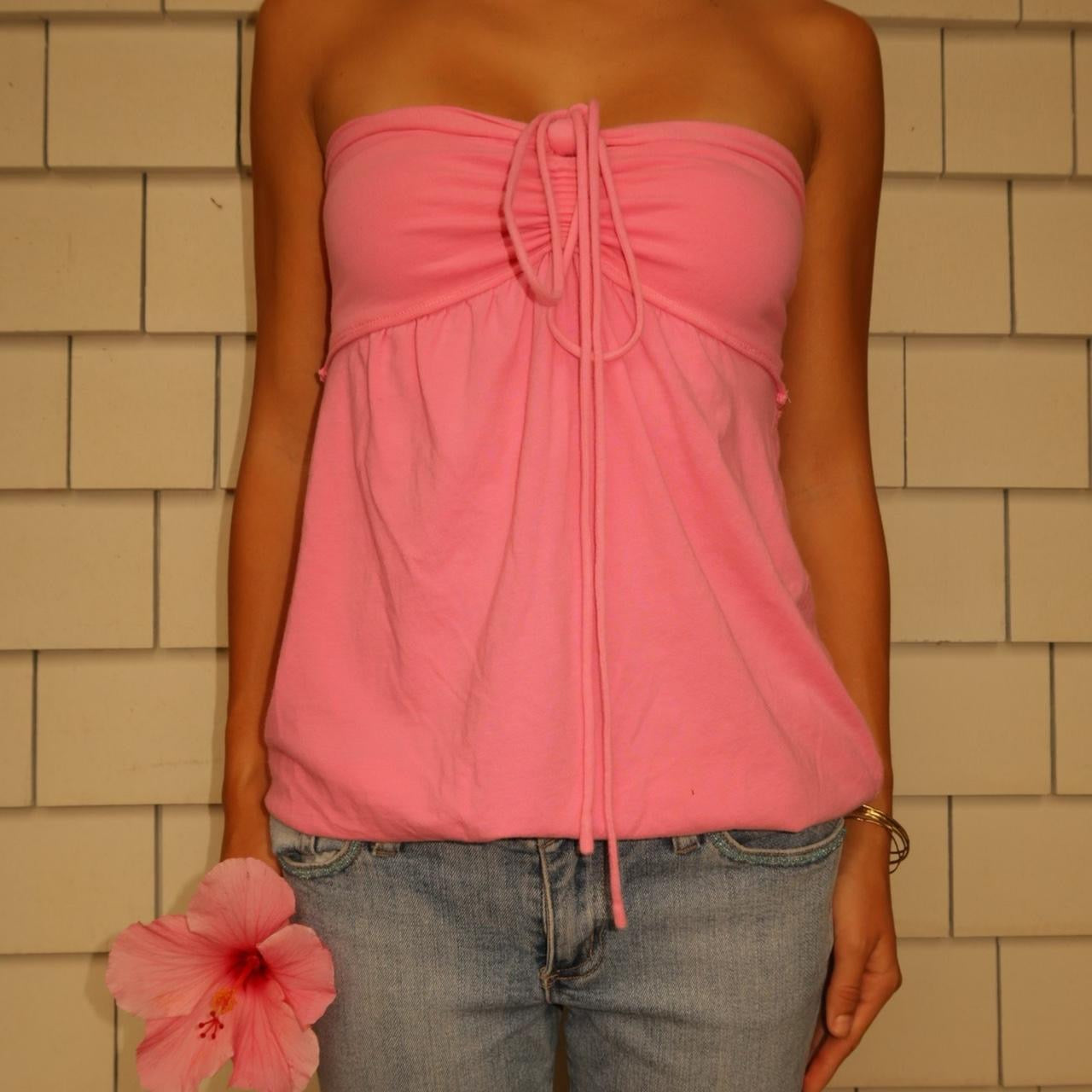 Vintage 2000’s pink strapless top