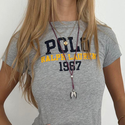 Vintage Polo Ralph Lauren grey baby tee