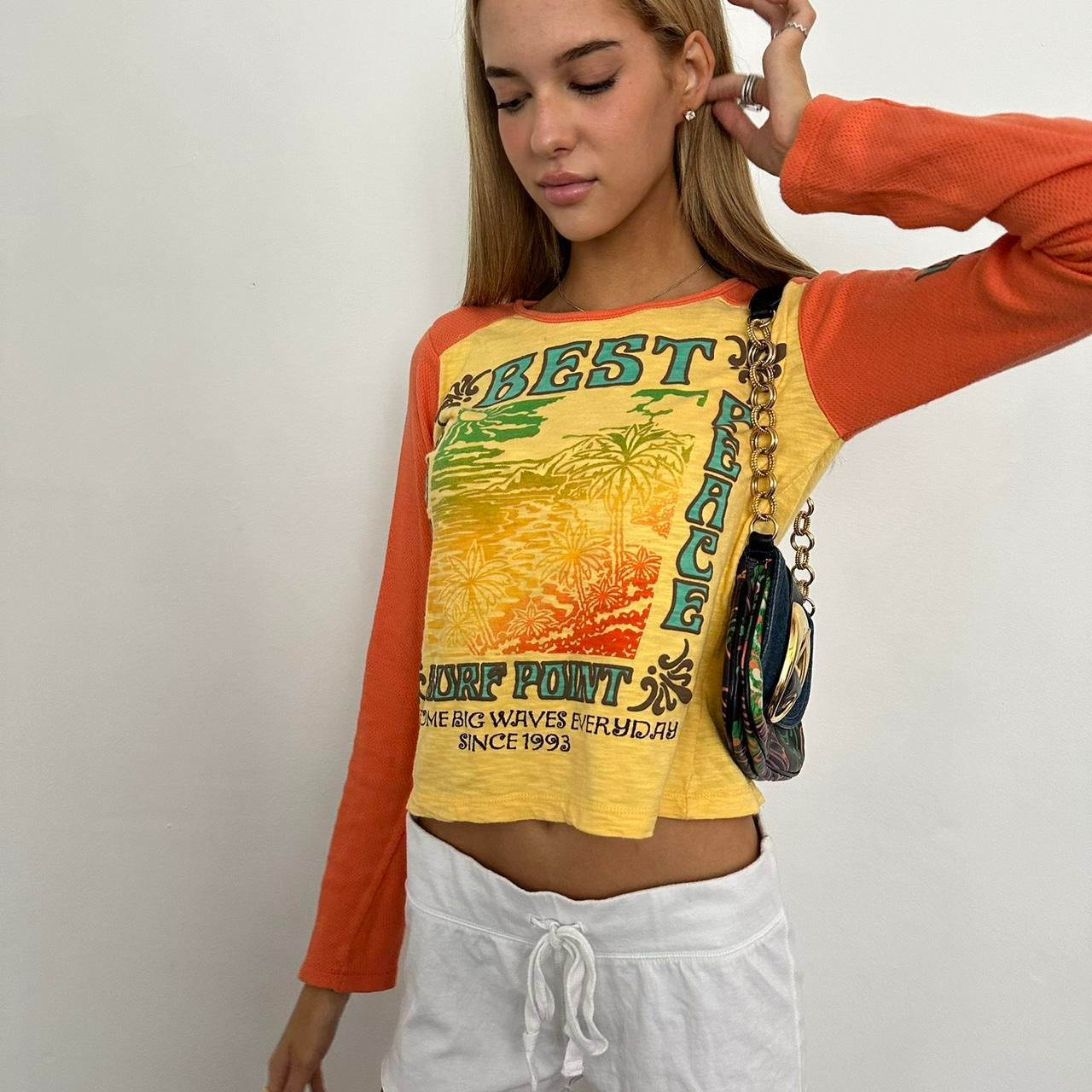 Vintage 90’s surf girl long sleeve top