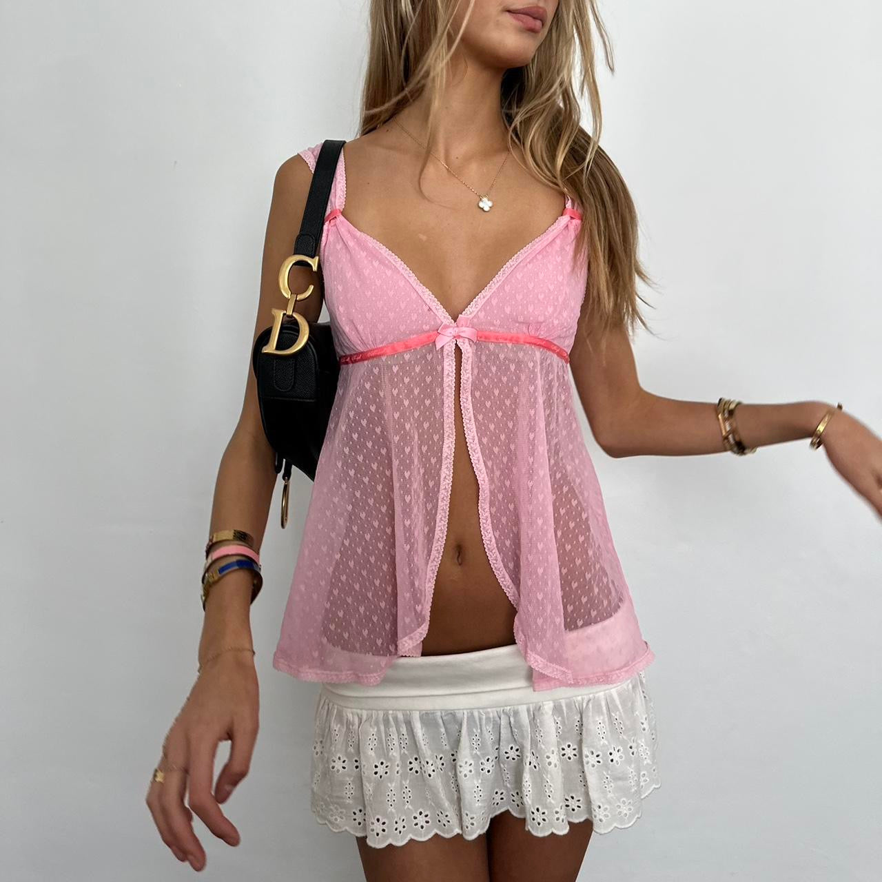 Vintage 90’s Victoria’s Secret pink babydoll top