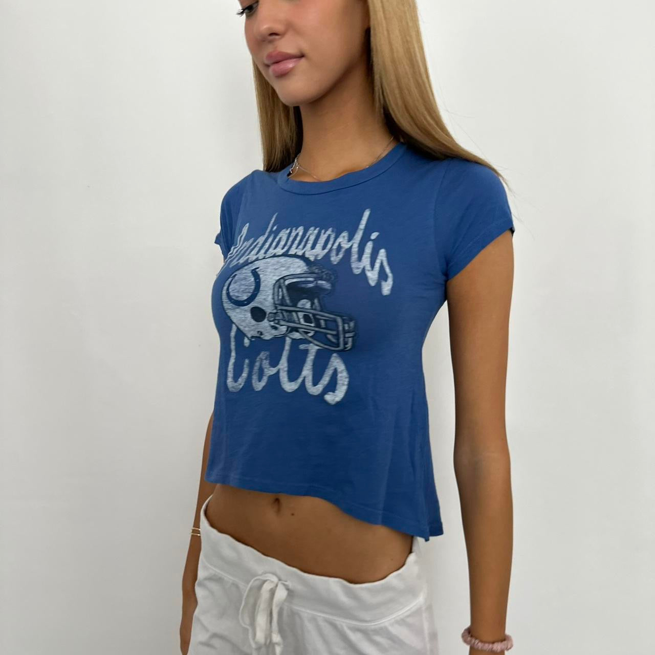 Vintage blue football baby tee