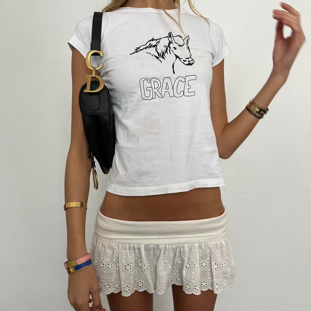 Vintage horse graphic baby tee