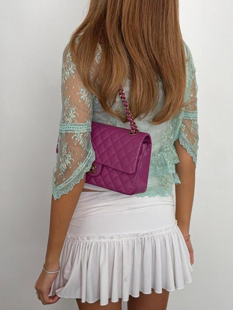 Vintage 00’s turquoise lace layering top