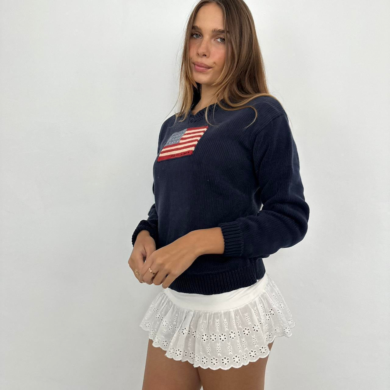 Vintage true 90s Ralph Lauren American flag jumper