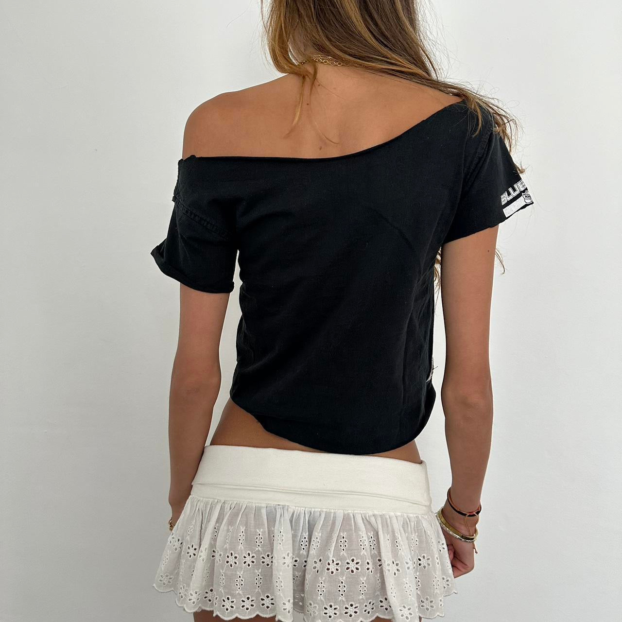 Vintage black LA off shoulder top