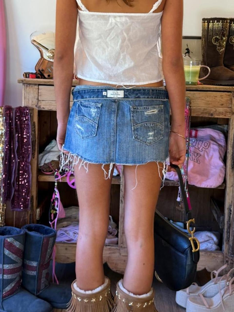 Vintage 00’s Abercrombie and Fitch denim skirt