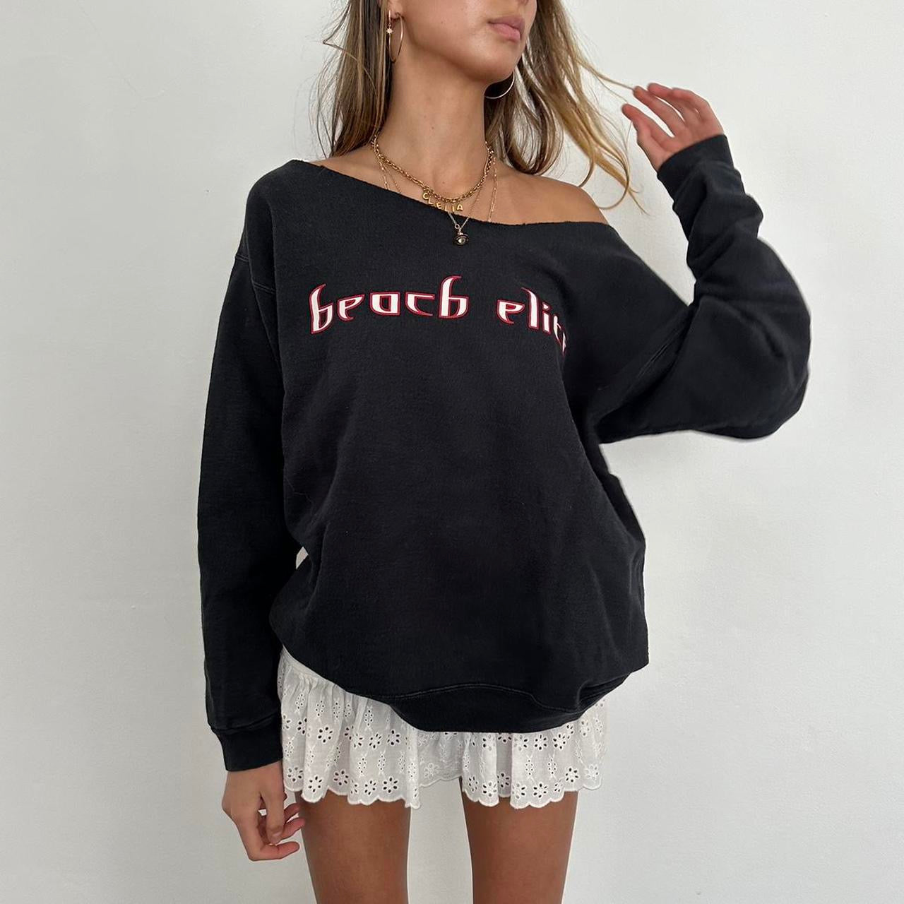 Vintage Beach Elite skater off shoulder sweatshirt