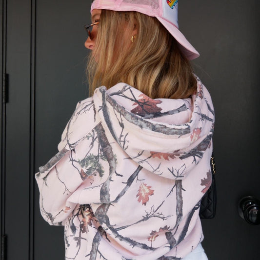 Vintage 2000’s pink camouflage hoodie