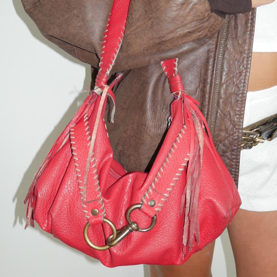 Vintage 90’s red western tassel bag