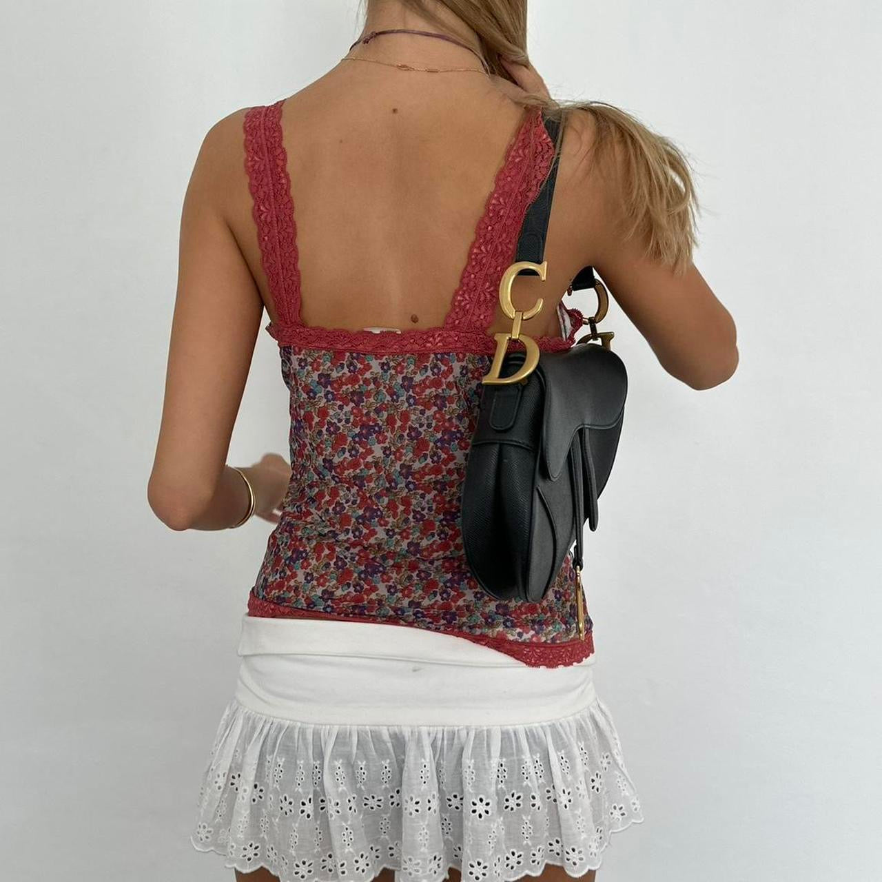 Vintage 2000’s floral lace colourful cami top