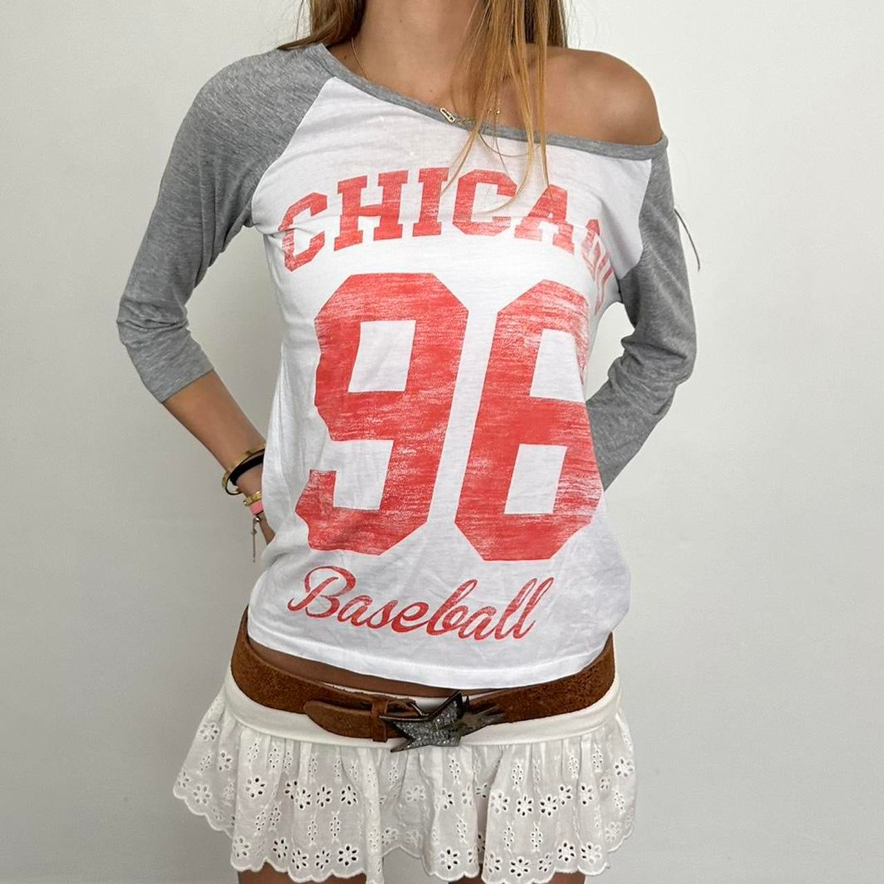 Vintage Chicago off shoulder top