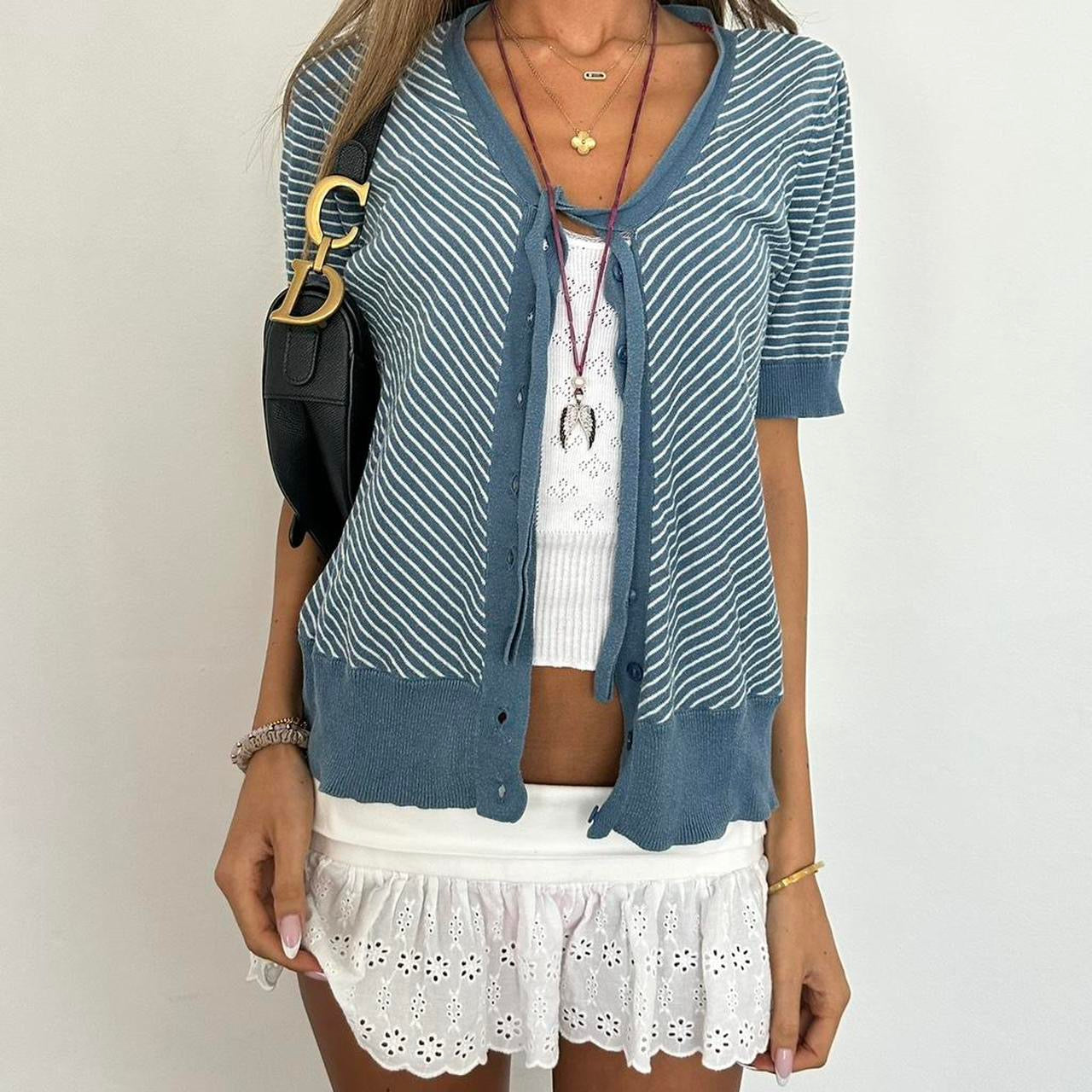 Vintage 2000s striped layering top