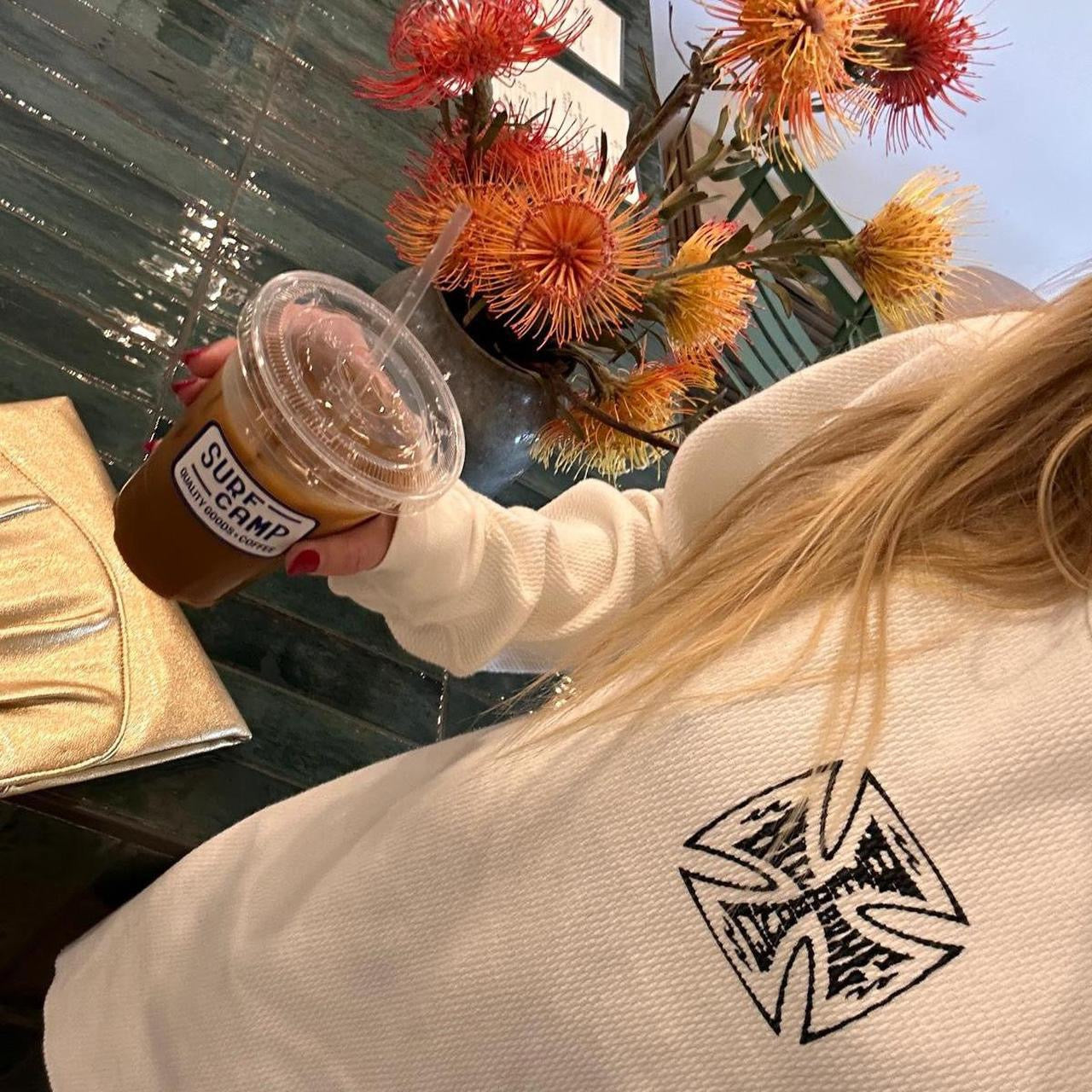 Vintage 90’s Billabong white waffle long sleeve top