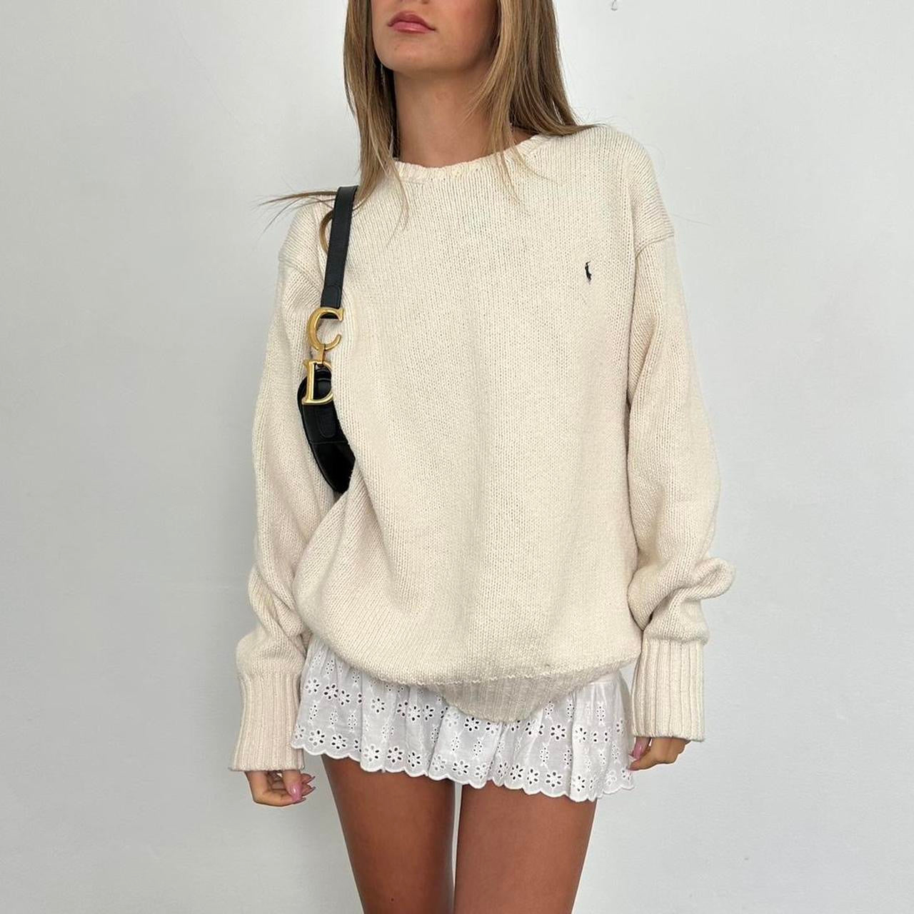 Vintage 1990s Ralph Lauren cream sweater