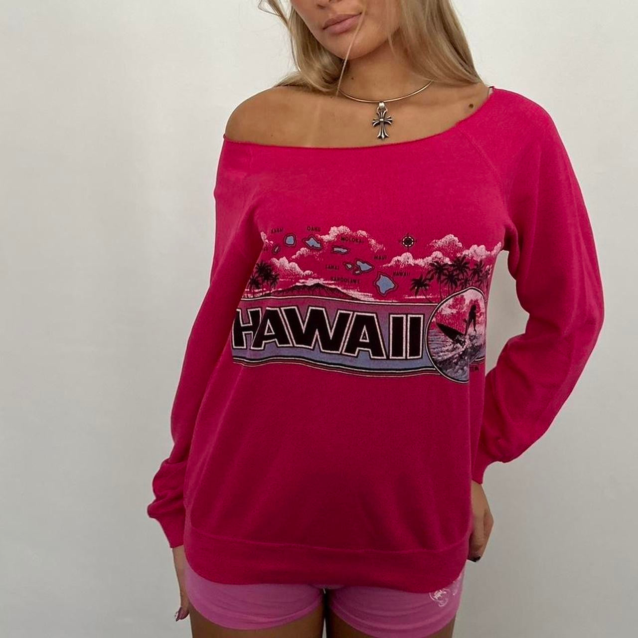 Vintage 90’s Hawaii off the shoulder sweatshirt