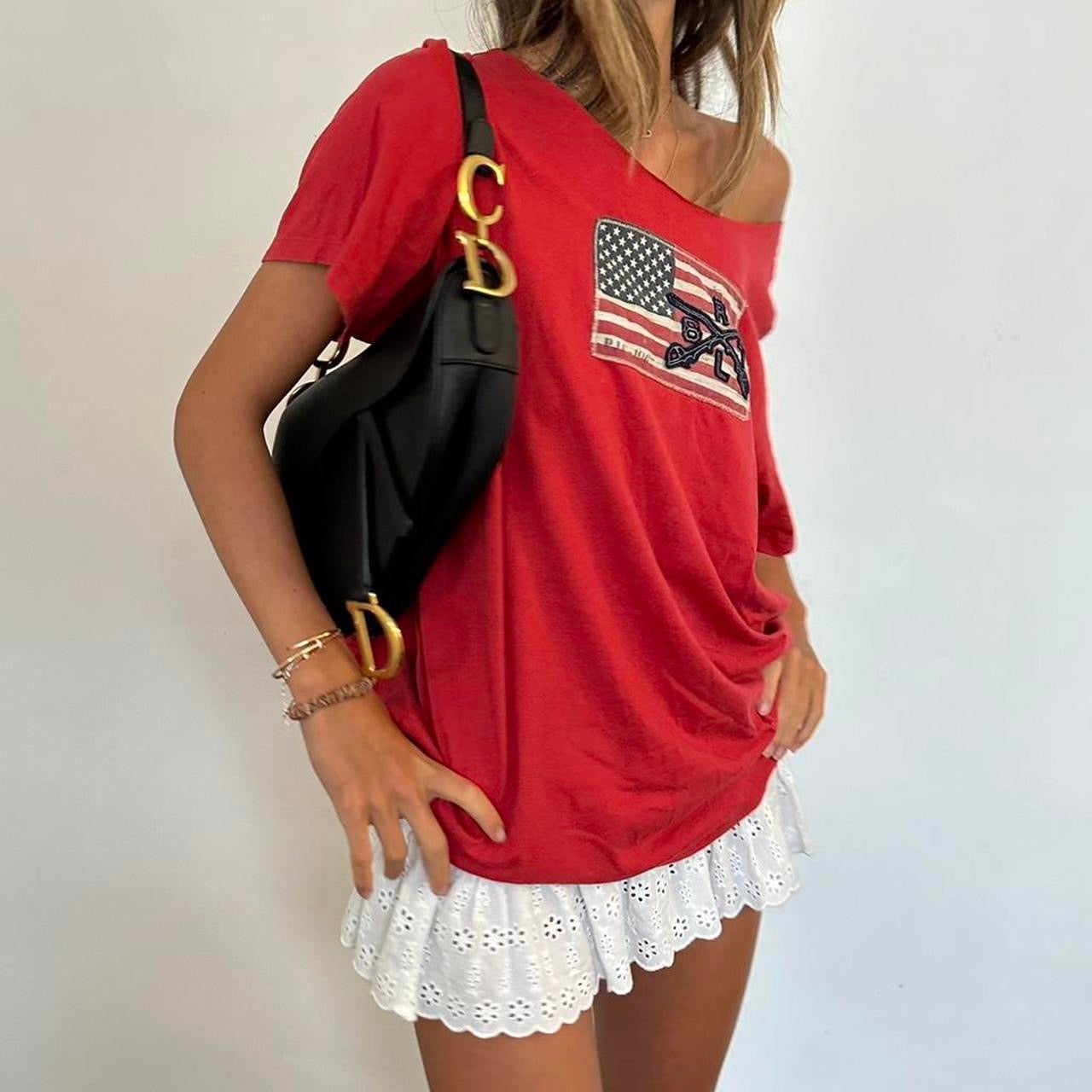 Vintage Polo Ralph Lauren red off shoulder top
