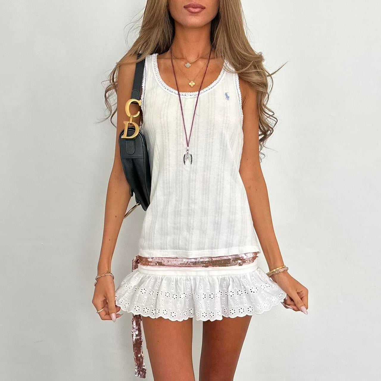 Vintage 90’s Ralph Lauren white camisole top