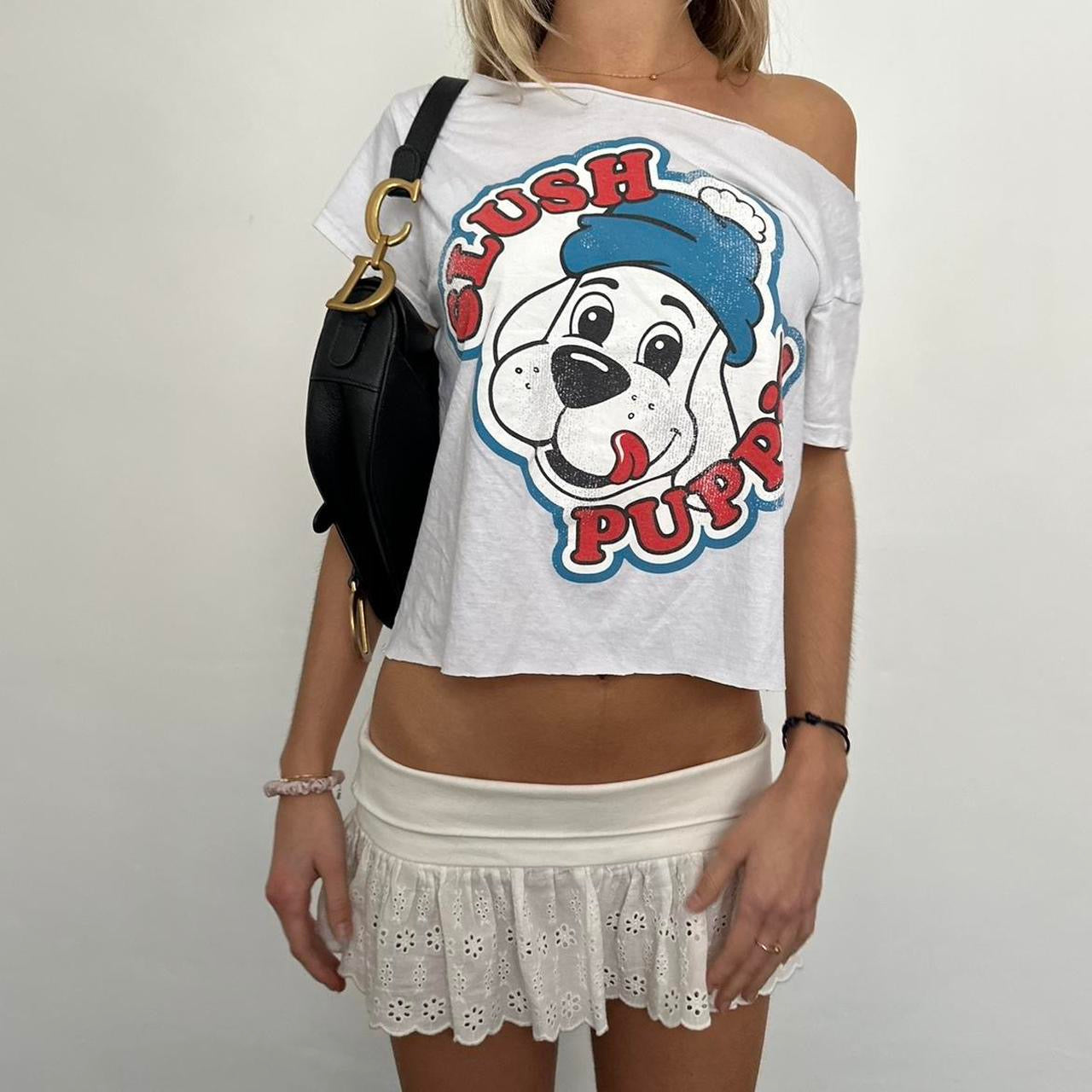 Vintage Slush Puppy off the shoulder tee