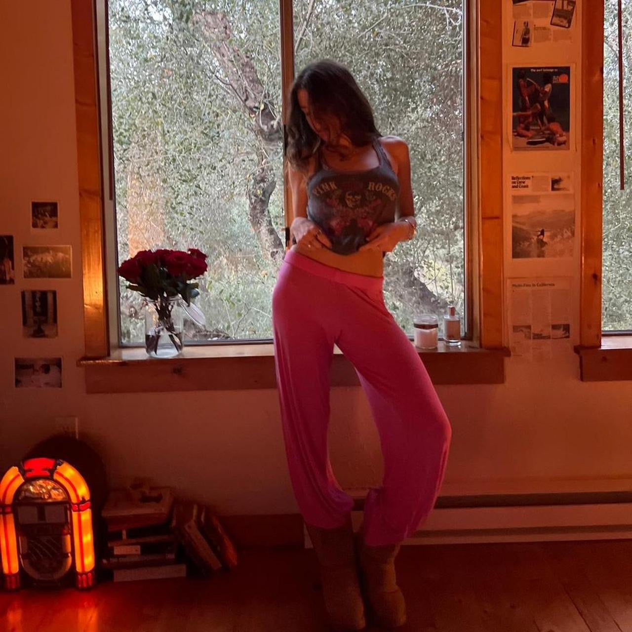 Vintage 90’s Victoria’s Secret grey and pink tank top