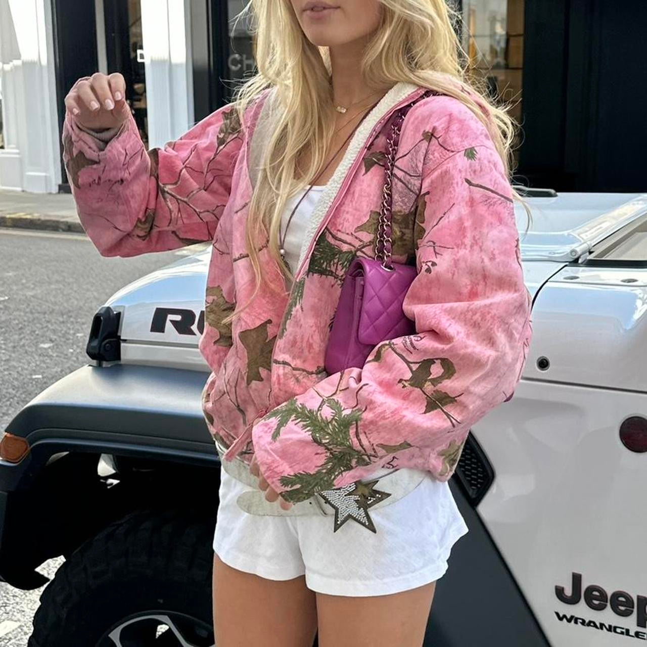 Vintage 90’s pink camouflage workwear jacket