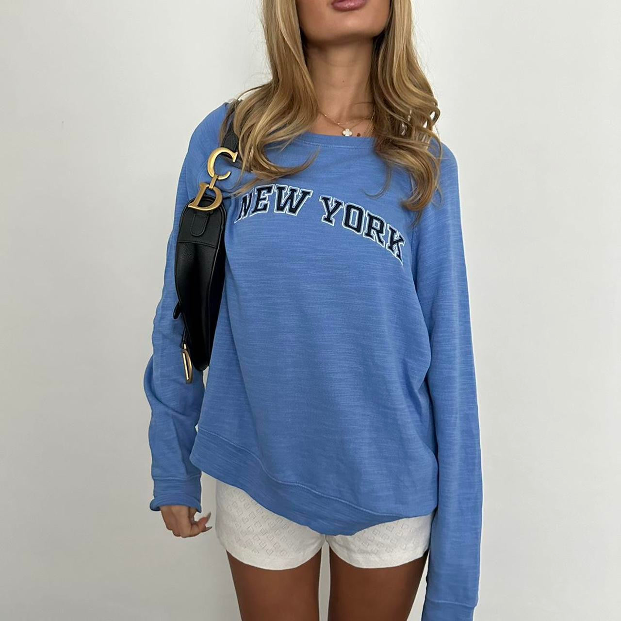 Vintage New York blue long sleeve sweater