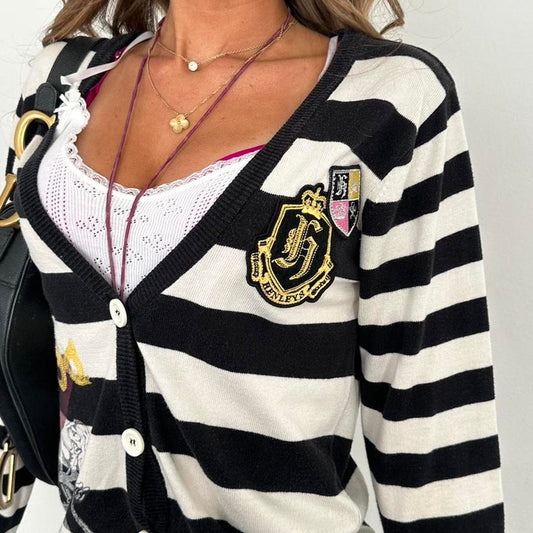 Vintage 2000s striped cardigan top