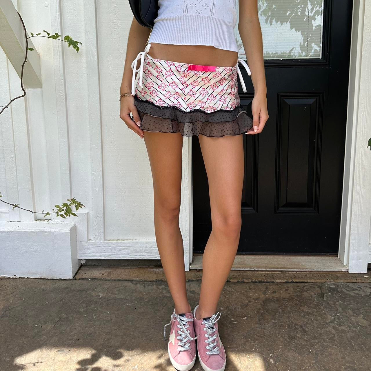 Vintage early 2000s silky mini skirt