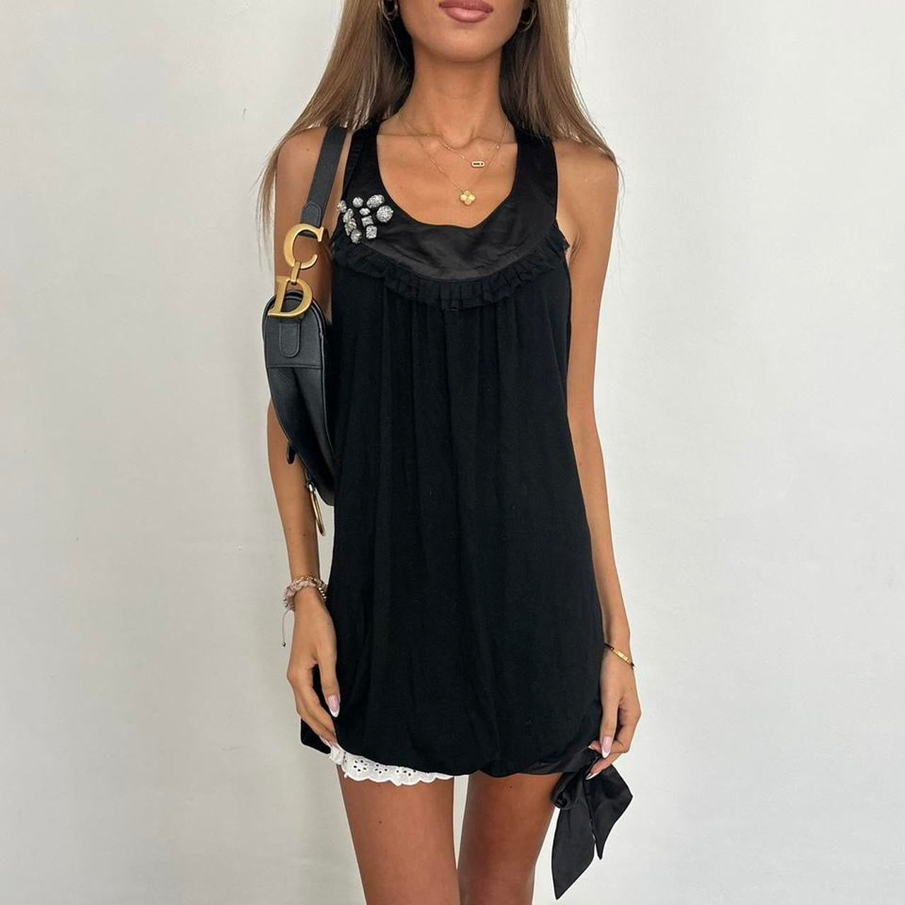 Vintage 2000’s black tie up dress