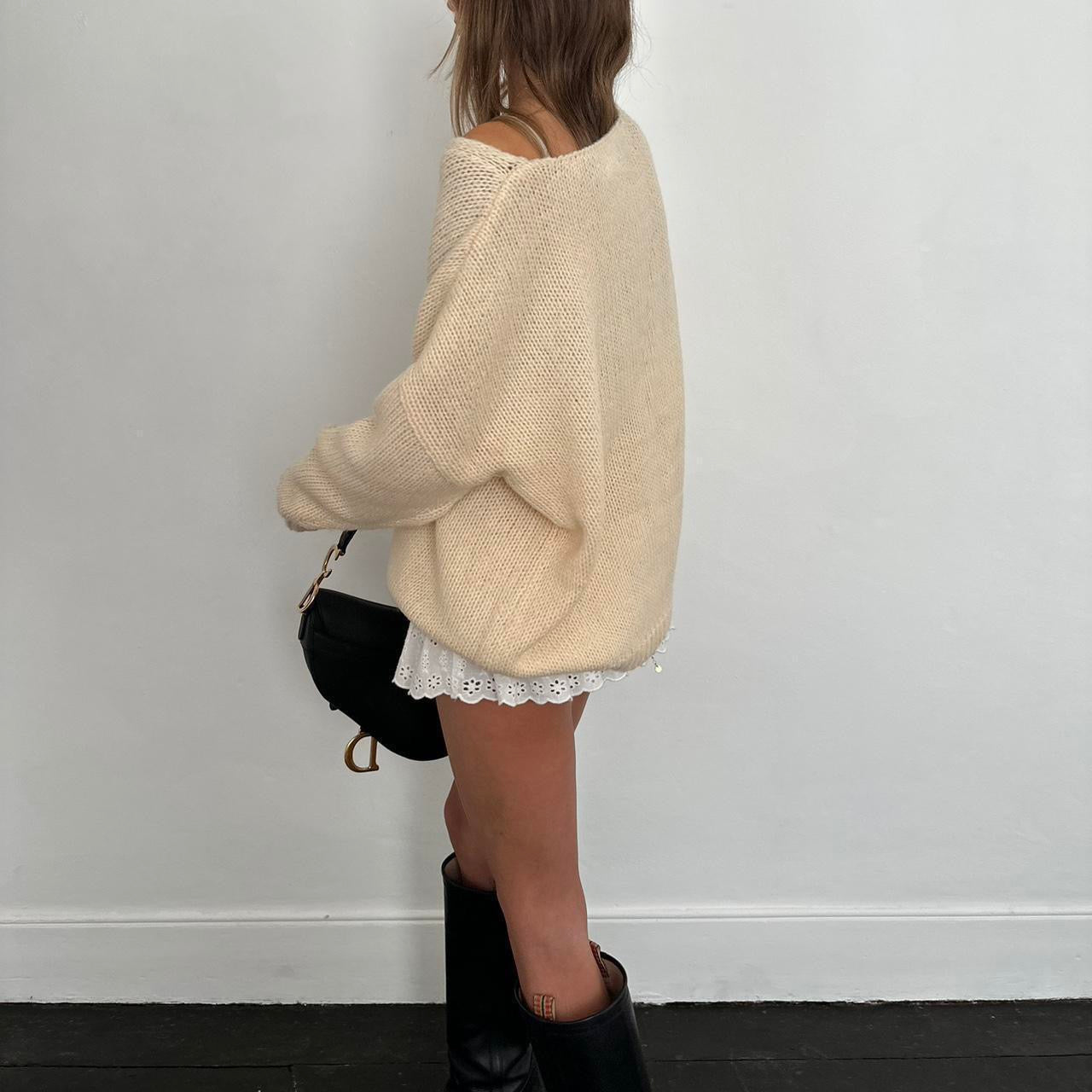 Vintage cream Rock sweater