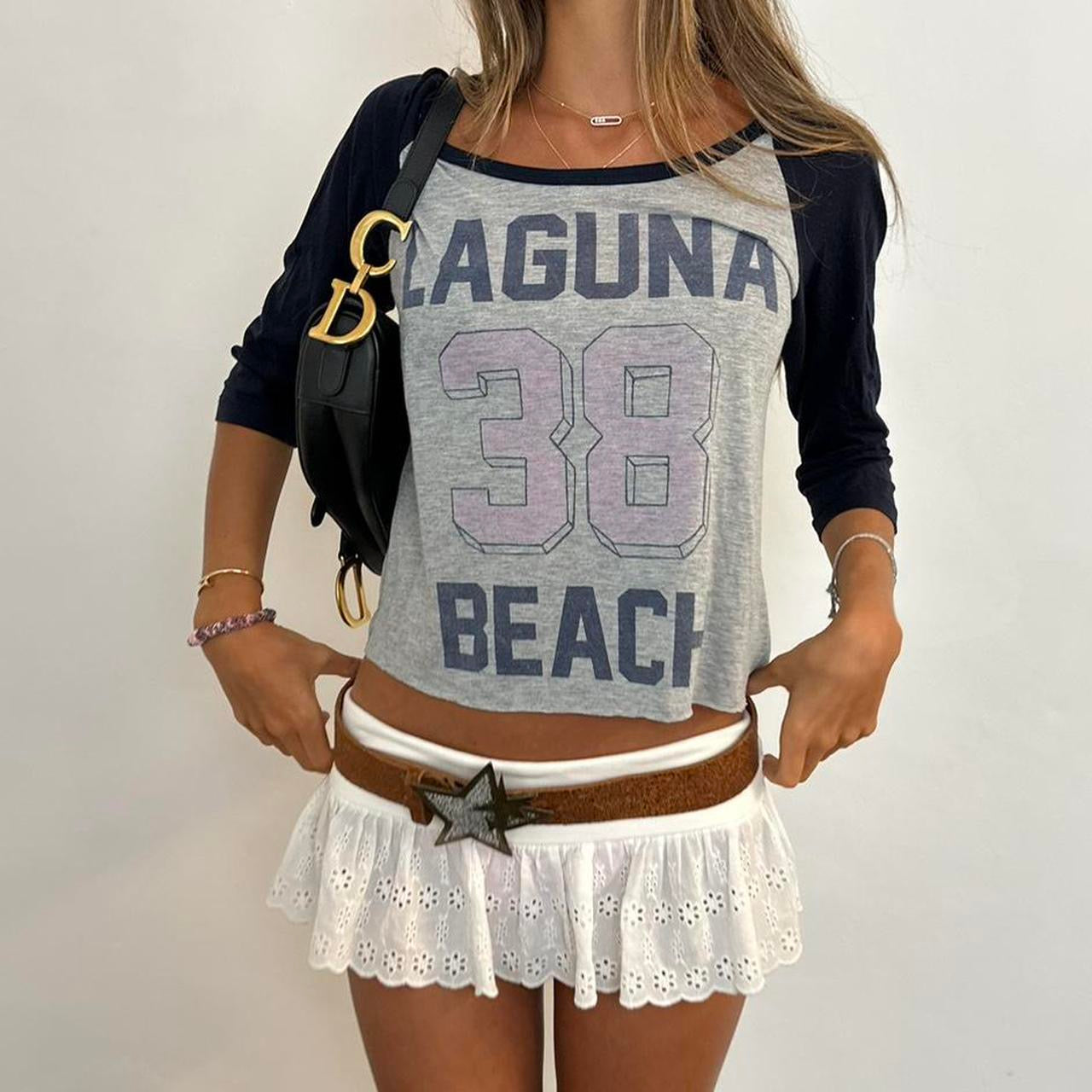 Vintage Laguna Beach 38 raglan top 🩵💞