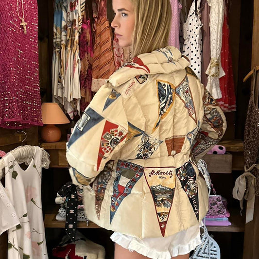 Vintage 90’s dreamy flag ski jacket