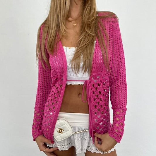Vintage 90’s pink cardigan layering top