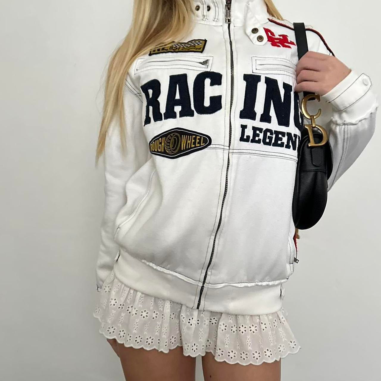 Vintage 90’s Racing graphic zip up jacket