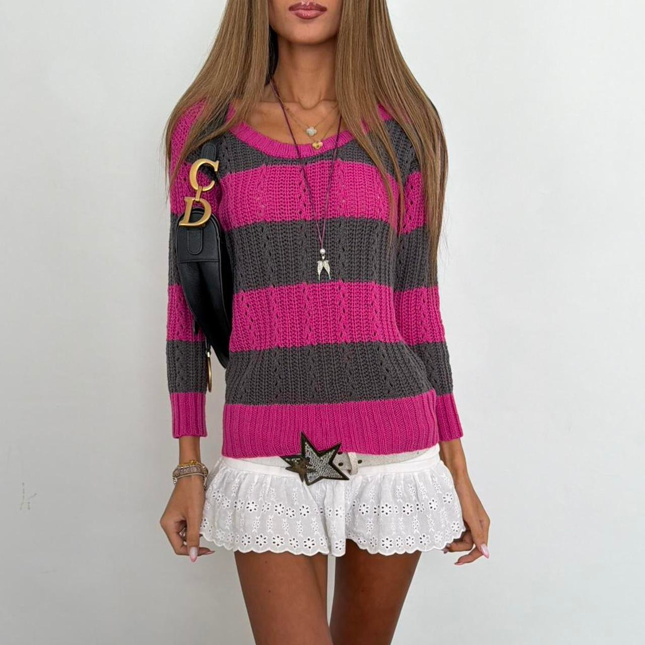Vintage 00s striped knit sweater