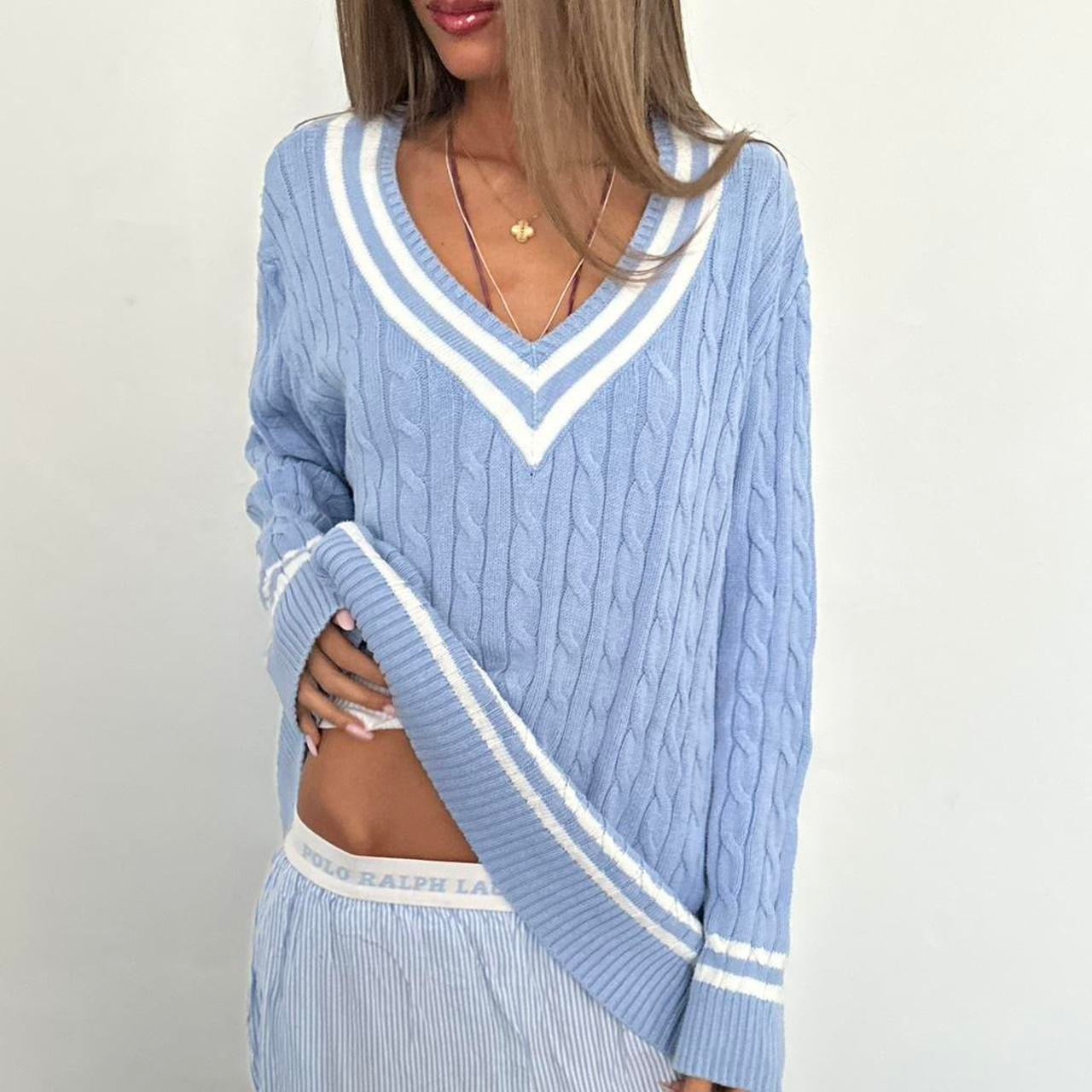 Vintage 2000’s Ralph Lauren blue knit jumper