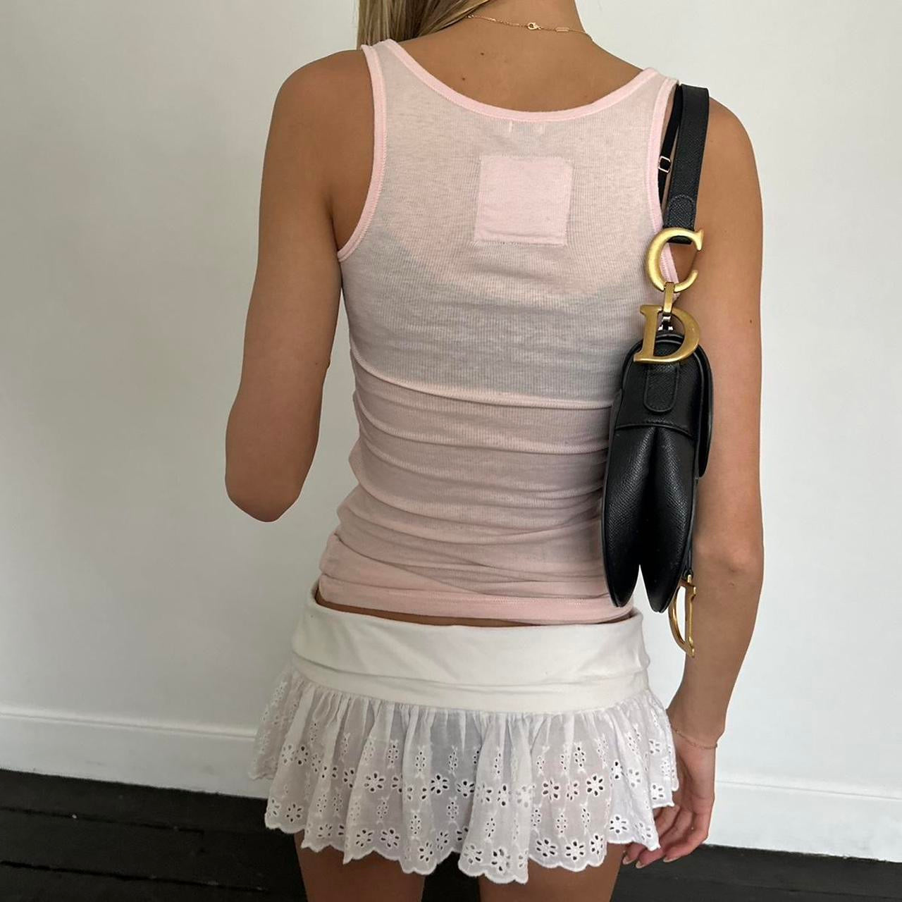 Vintage 2000’s Abercrombie pink ribbed tank top