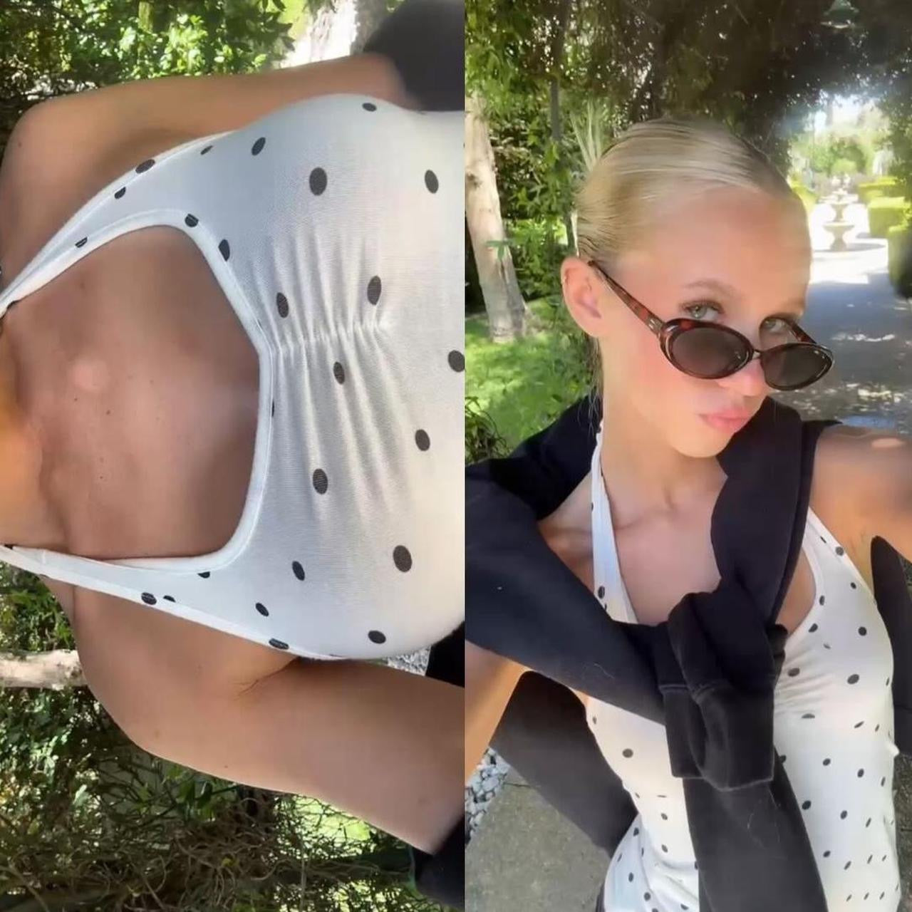 Vintage 2000’s Japanese polka dot halter neck top